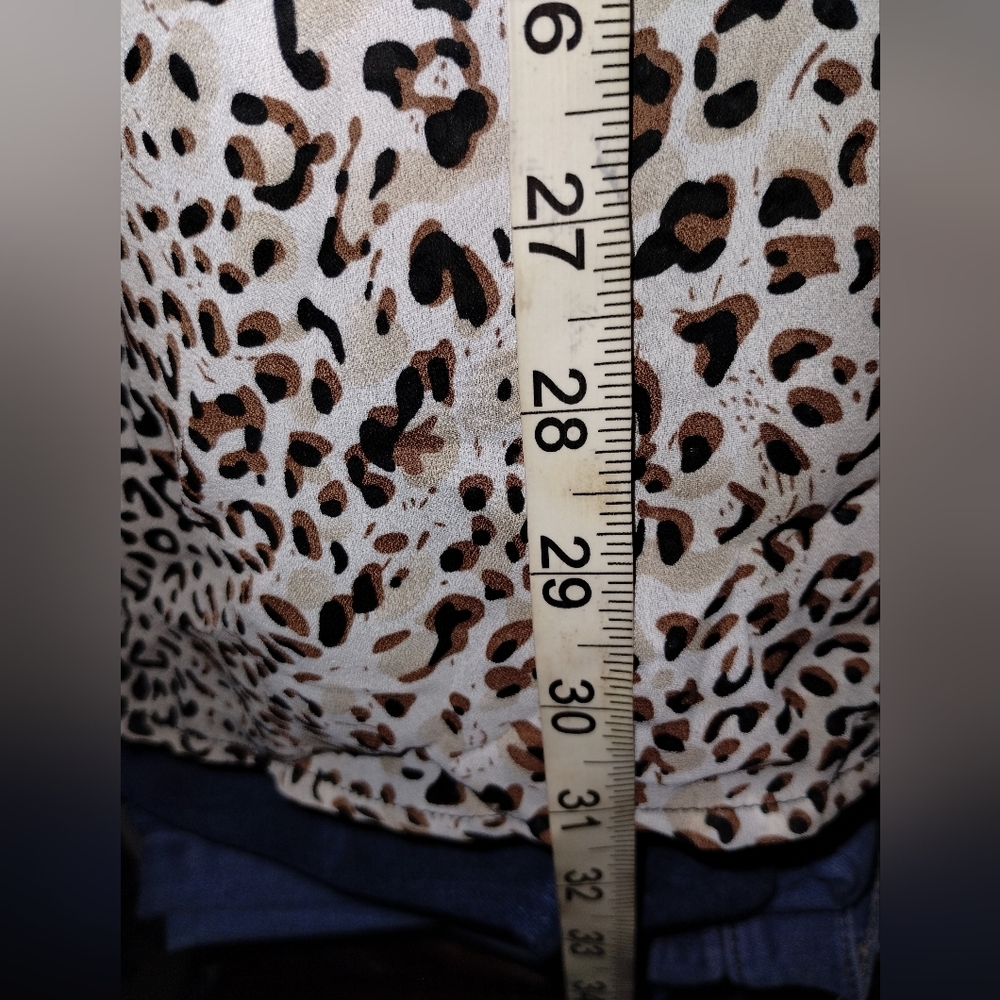 Maggie Barnes Vintage Leopard Print Women's Top 3x - Picture 5 of 9